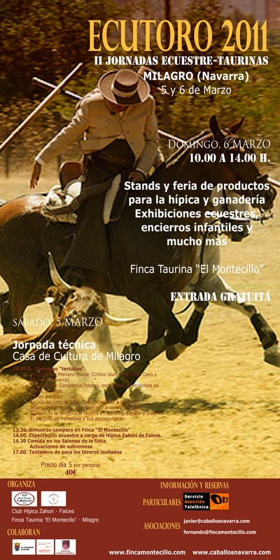 Segundas Jornadas ecuestre-taurinas los pr&oacute;ximos d&iacute;as 5 y 6 de Marzo en Milagro